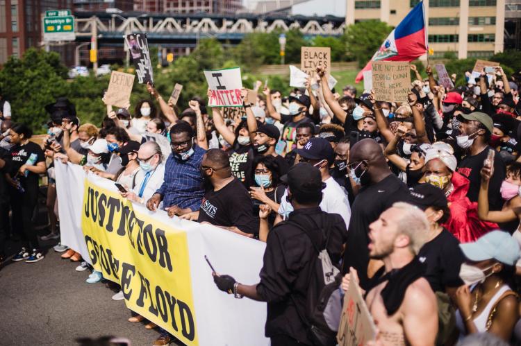 George Floyd Protestors at Brooklyn Bridge 